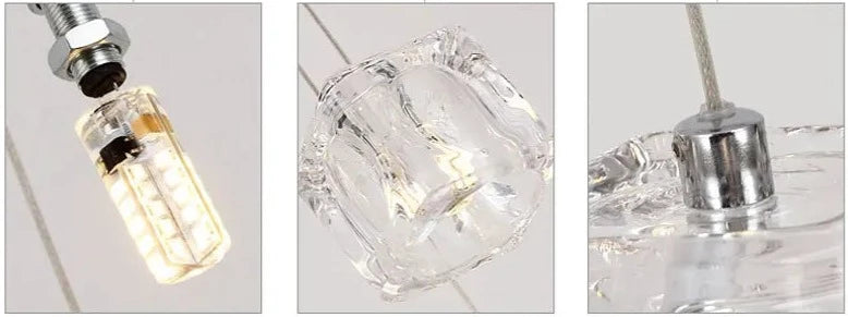 Square crystal chandelier