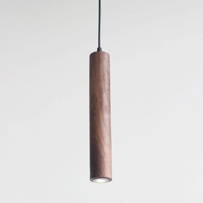 Lámpara colgante de cocina moderna de madera oscura