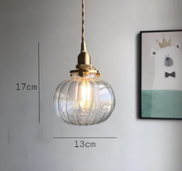 Lámpara de cocina moderna con bola de cristal