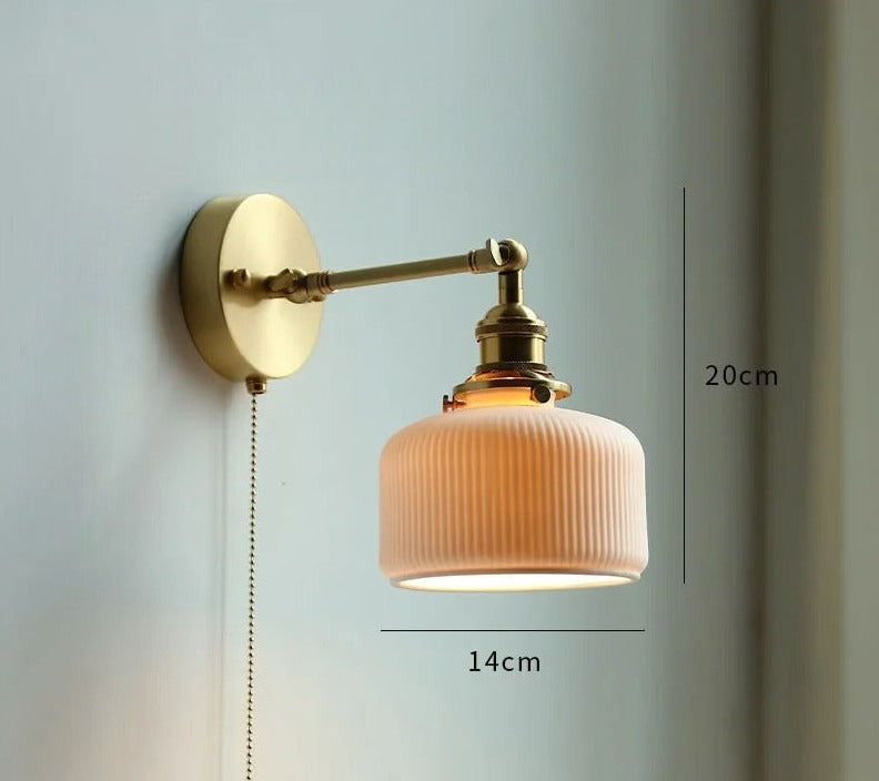 Scandinavische keramische wandlamp