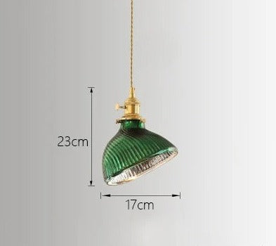 Green glass pendant