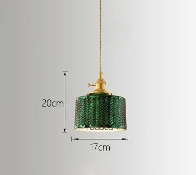 Green glass pendant