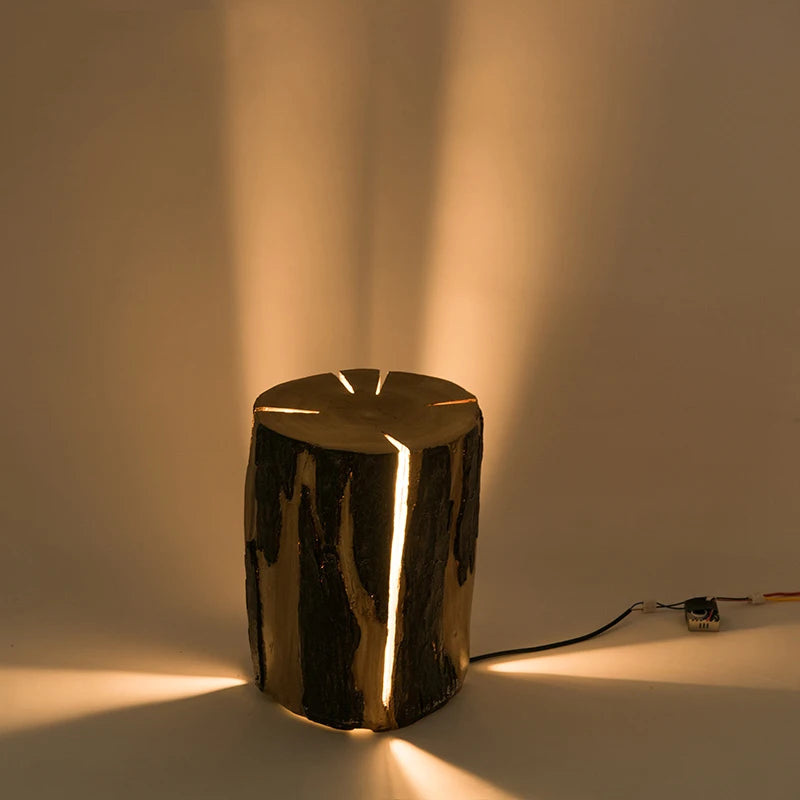 Lampe imitation souche d'arbre LUXEMENT créative
