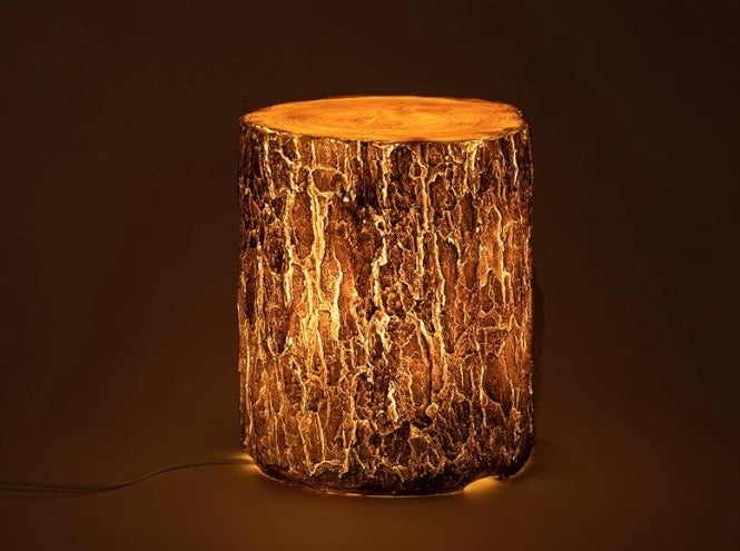 Luminaire créatif pour souche d'arbre LUXEY pour le jardin de la villa