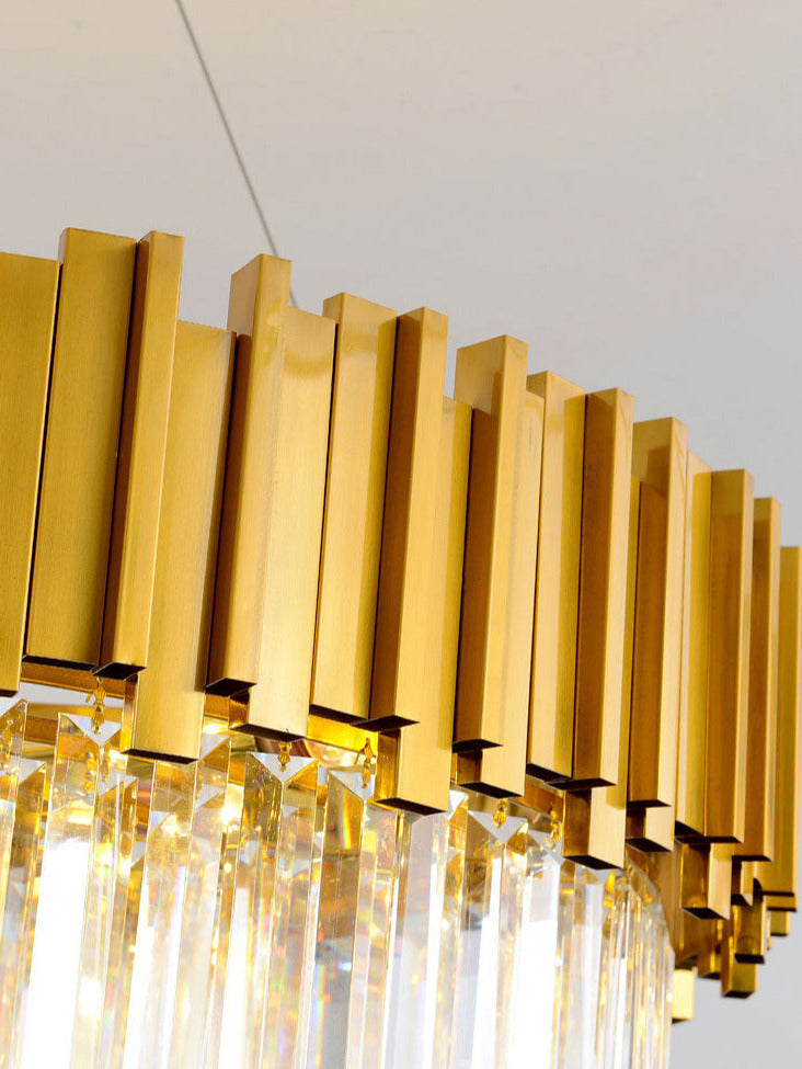 Goldener Kristall-Kronleuchter