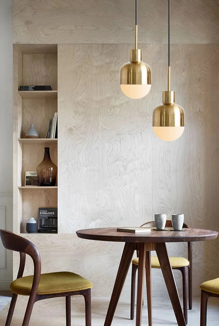 Moderne gouden eetkamerhanger