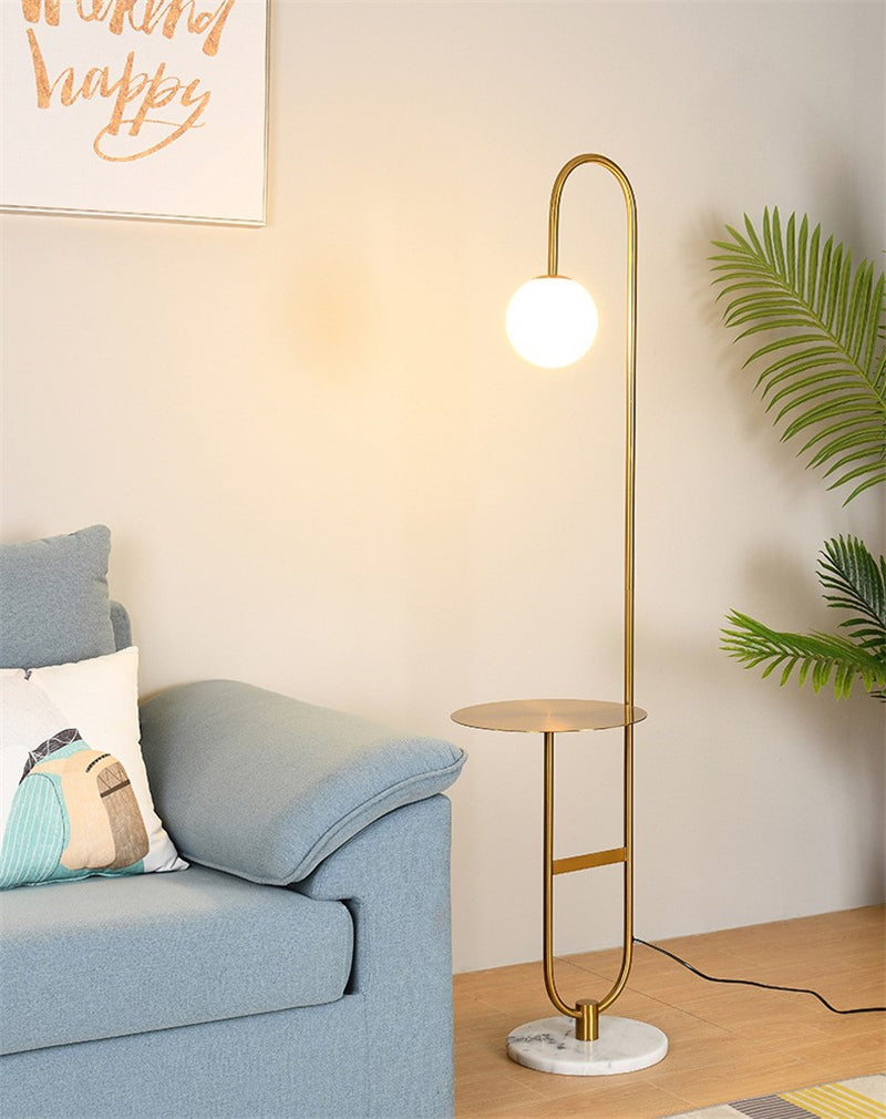 Lampadaire moderne nordique avec table ronde