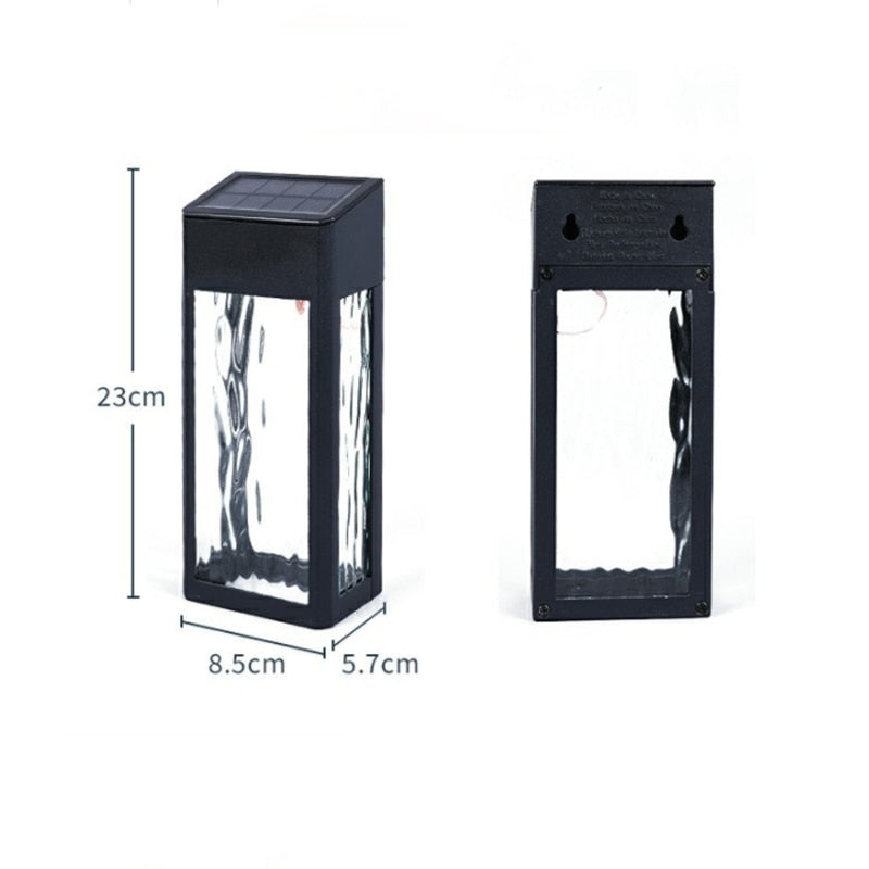Utomhusvägglampa med solceller