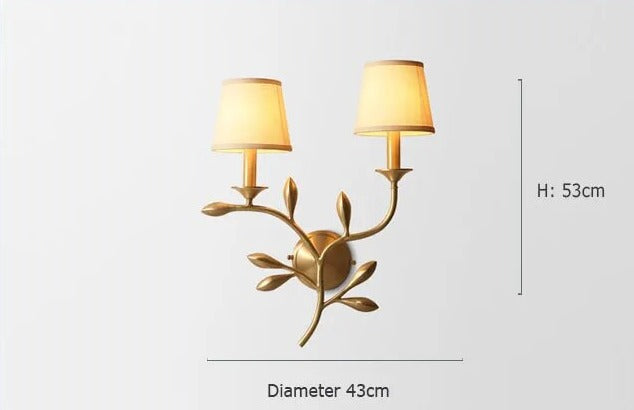 Lámpara de pared de cobre
