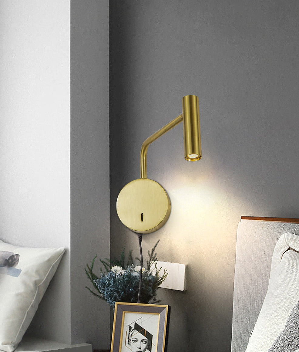 Lampe murale de chevet avec prise