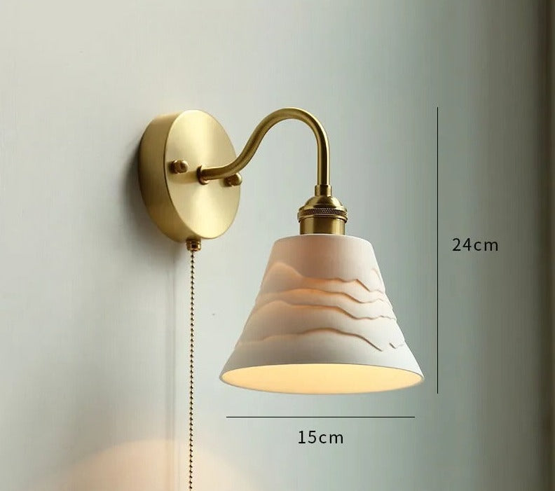 Scandinavische keramische wandlamp