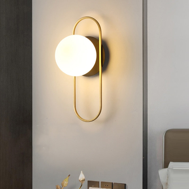 Wandlamp met Scandinavische lamp