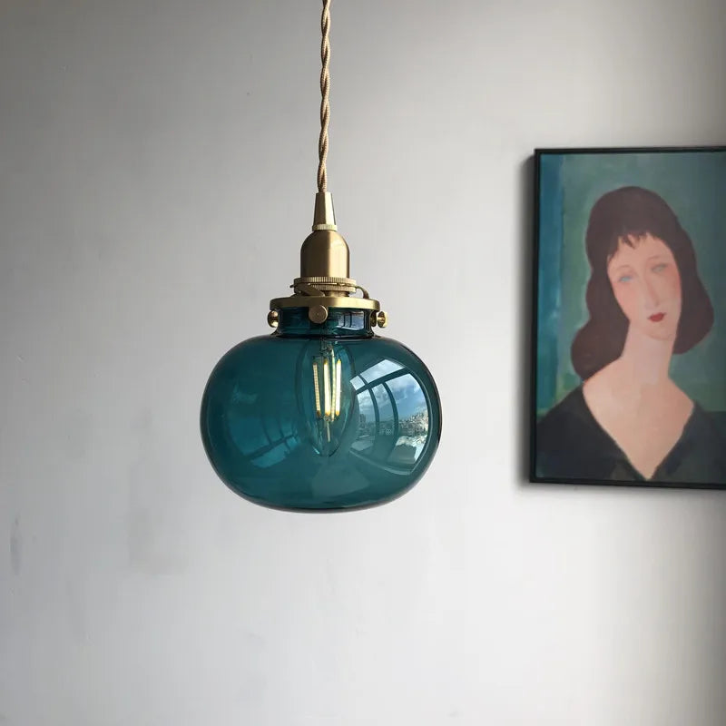 Lámpara de cocina moderna con bola de cristal