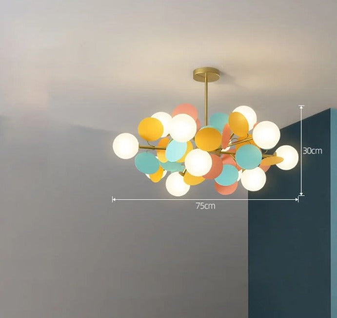 LUXE moderne glazen hanglamp met druivendesign