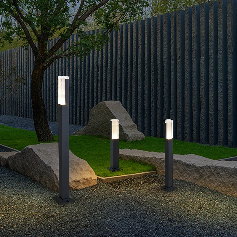 Pilier d'éclairage extérieur pour le jardin