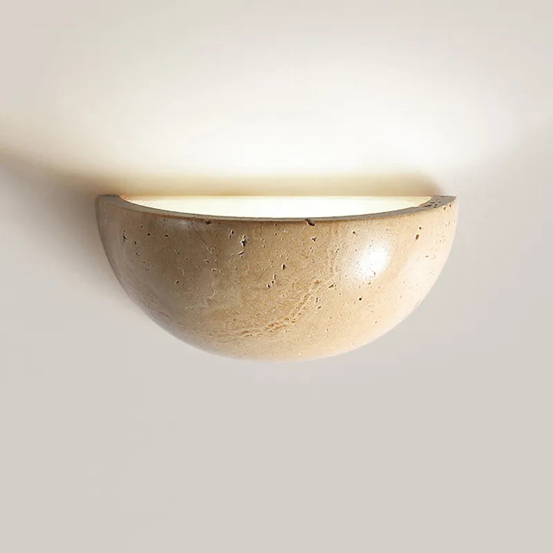 Wabi sabi stone wall lamp