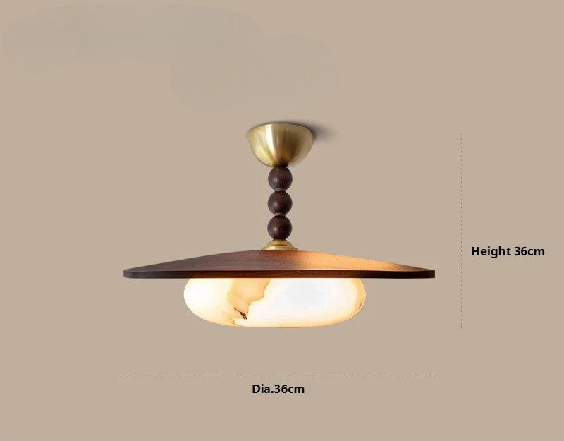 Lampada a sospensione a LED color noce per tavolo da pranzo e cucina