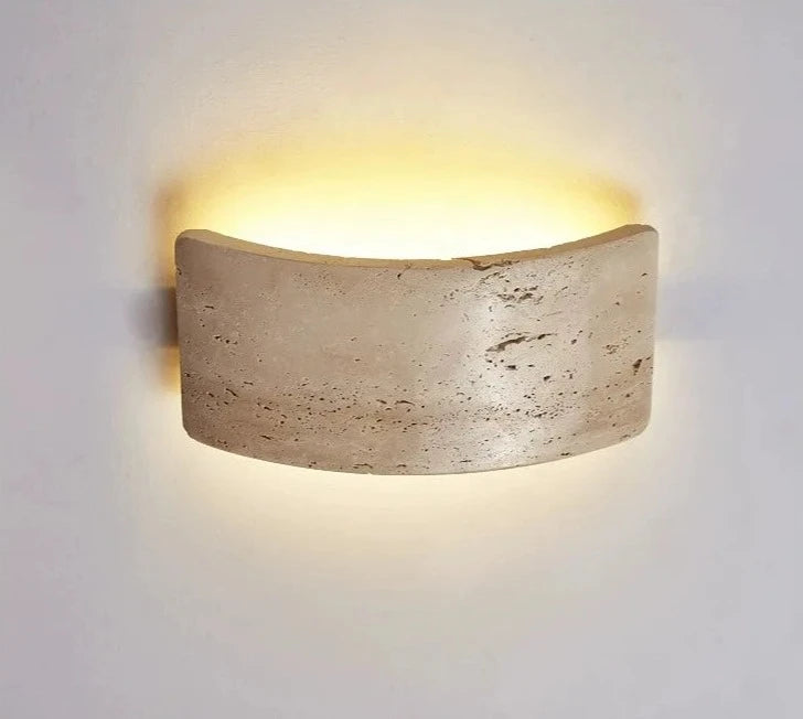 Aplique de piedra travertino ip65
