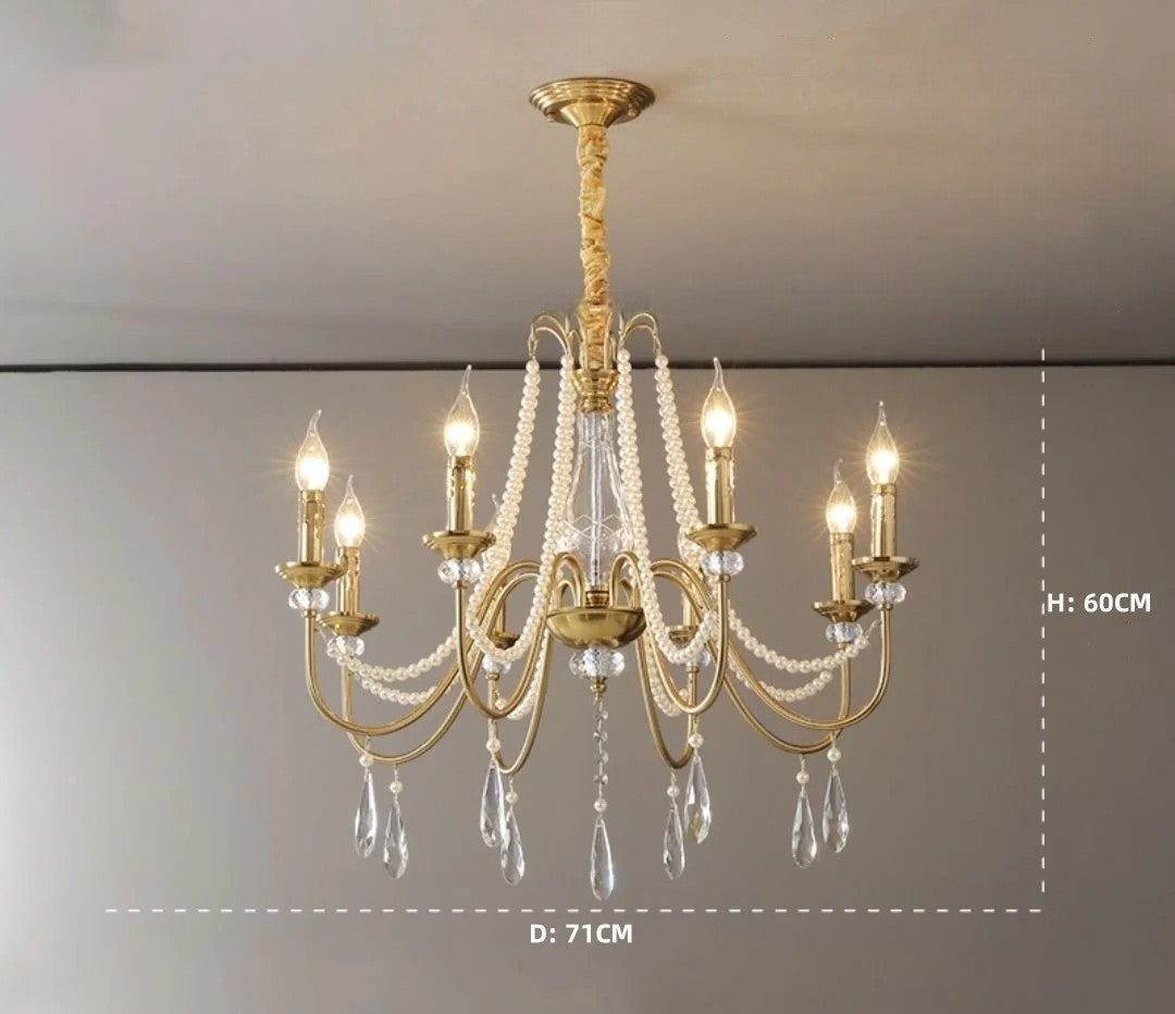 Lustre de hall d'entrée en cristal K9 e14