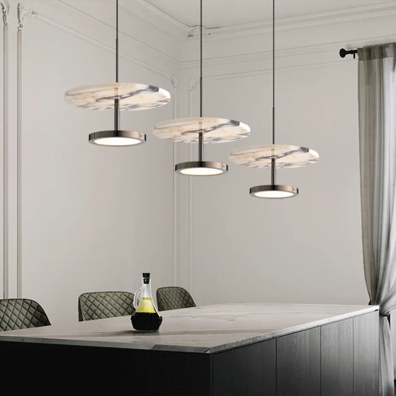 Alabaster modern luxury pendant light