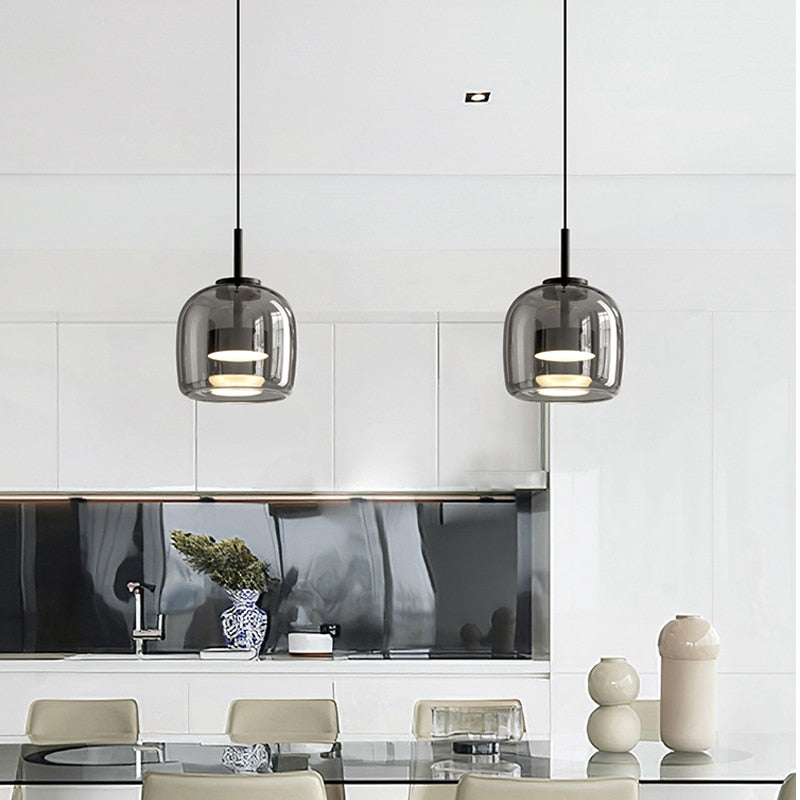 Glazen LED Nordic Hanglamp met verstelbare kabel