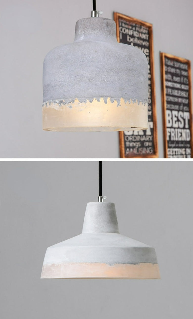 Wabi-Sabi taklampa i cement