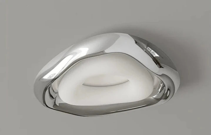 Zilveren design plafondlamp
