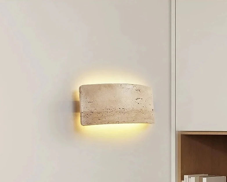Aplique de piedra travertino ip65