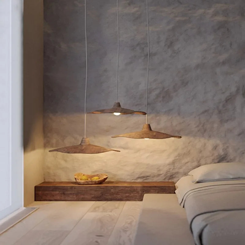 Wabi-sabi rustic pendant light
