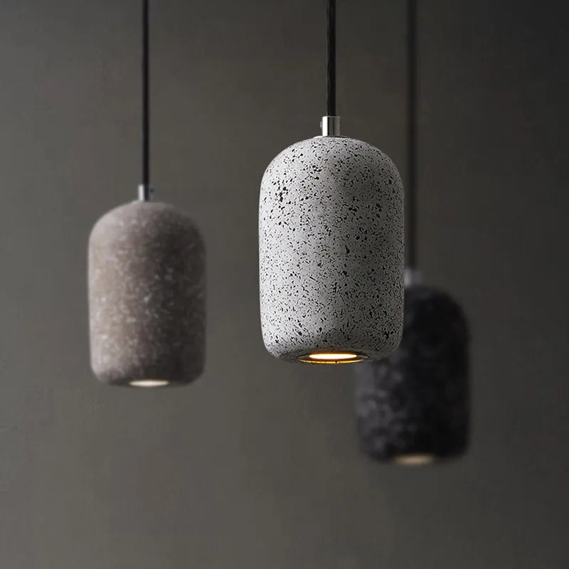Cement deco pendant light