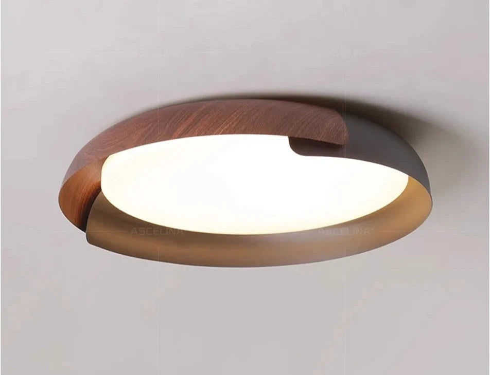 Plafonnier nordique minimaliste en bois