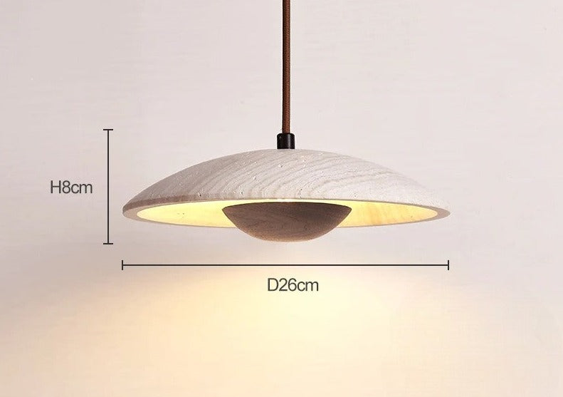 Suspension de chevet LUXELY LED crème style wabi-sabi
