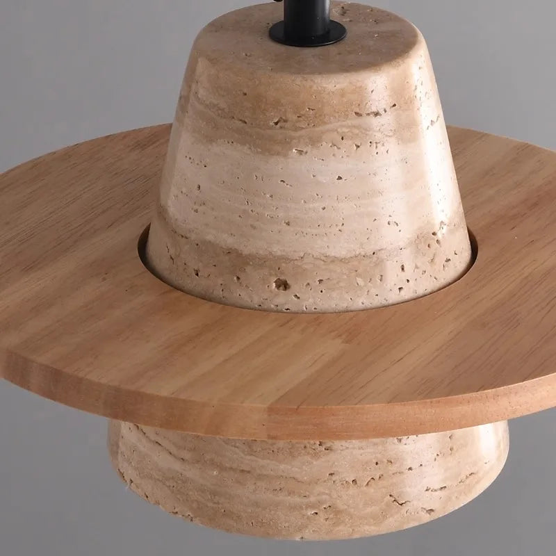 LUXE Travertijn stenen LED hanglamp