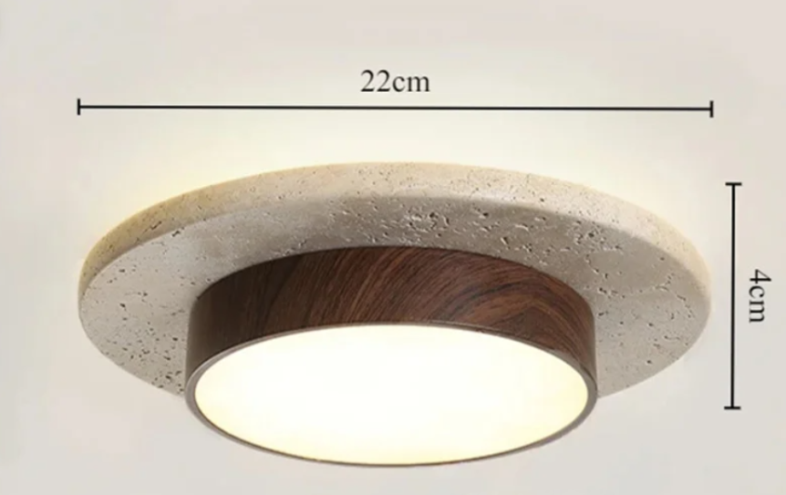 Wabi-sabi stenen plafondlamp voor hotels