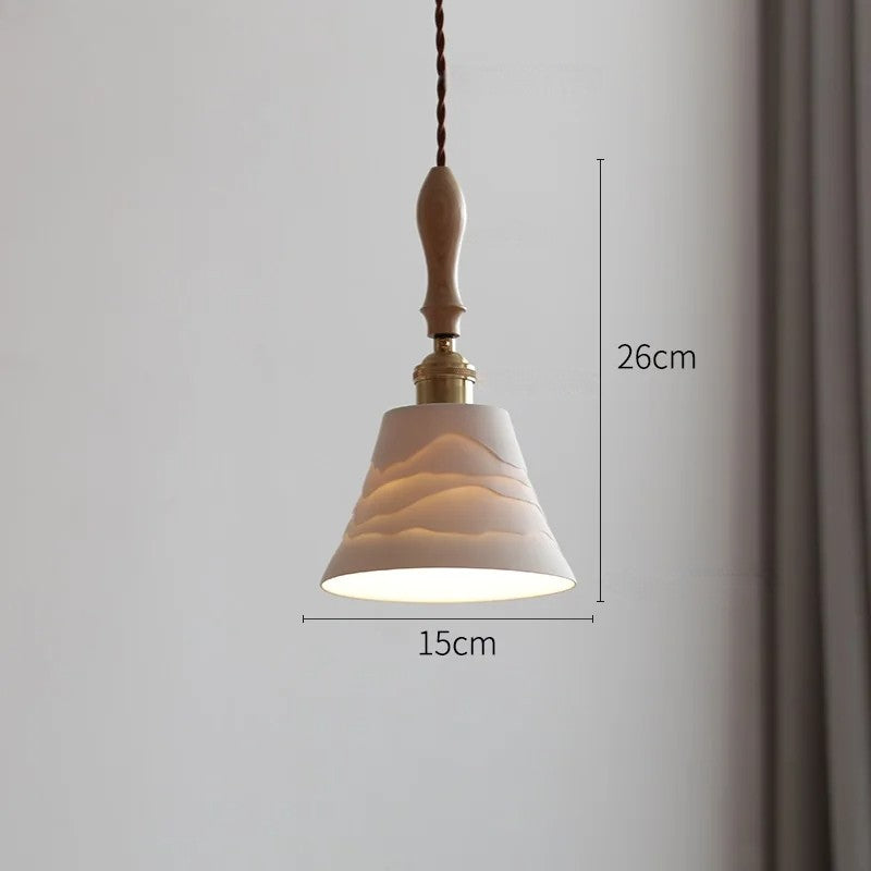 Butterfly ceramic copper LED pendant light for bedroom