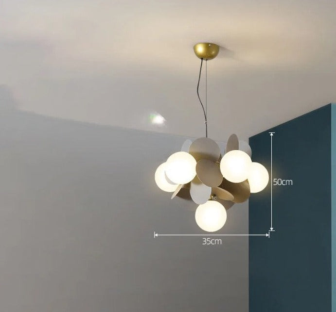 LUXE moderne glazen hanglamp met druivendesign
