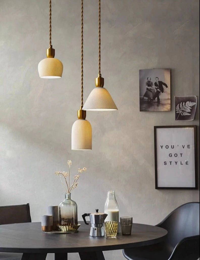 Ceramic pendant light
