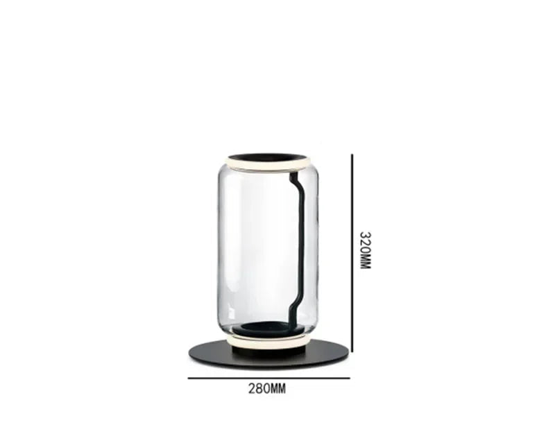 Model A 1-section Italian glass floor lamp – modern minimalist nordic design with 32cm height and 6W LED lighting.