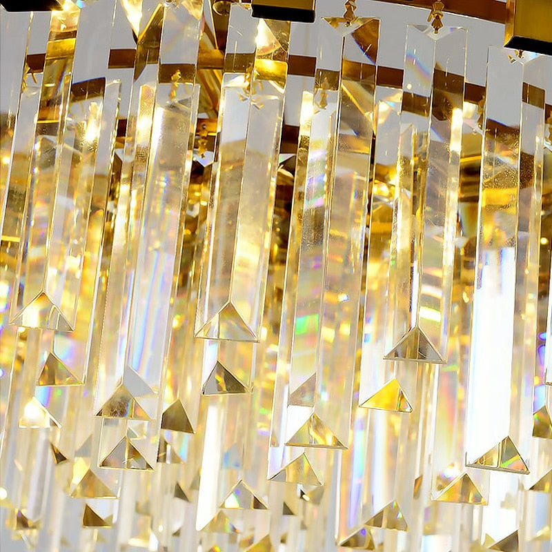Goldener Kristall-Kronleuchter