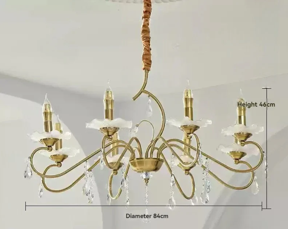 European antique copper chandelier