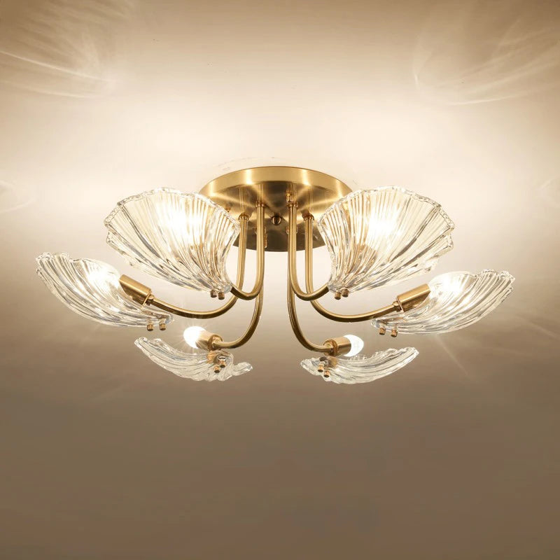 Postmodern design glass shell chandelier