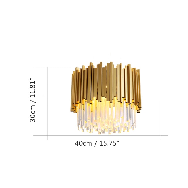 Goldener Kristall-Kronleuchter