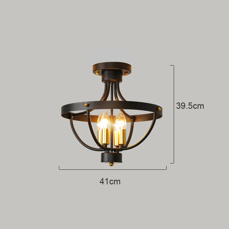 Modern farmhouse geometric pendant cage