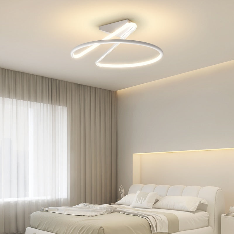 Nordic Minimalist Semi-Oval Ceiling Light