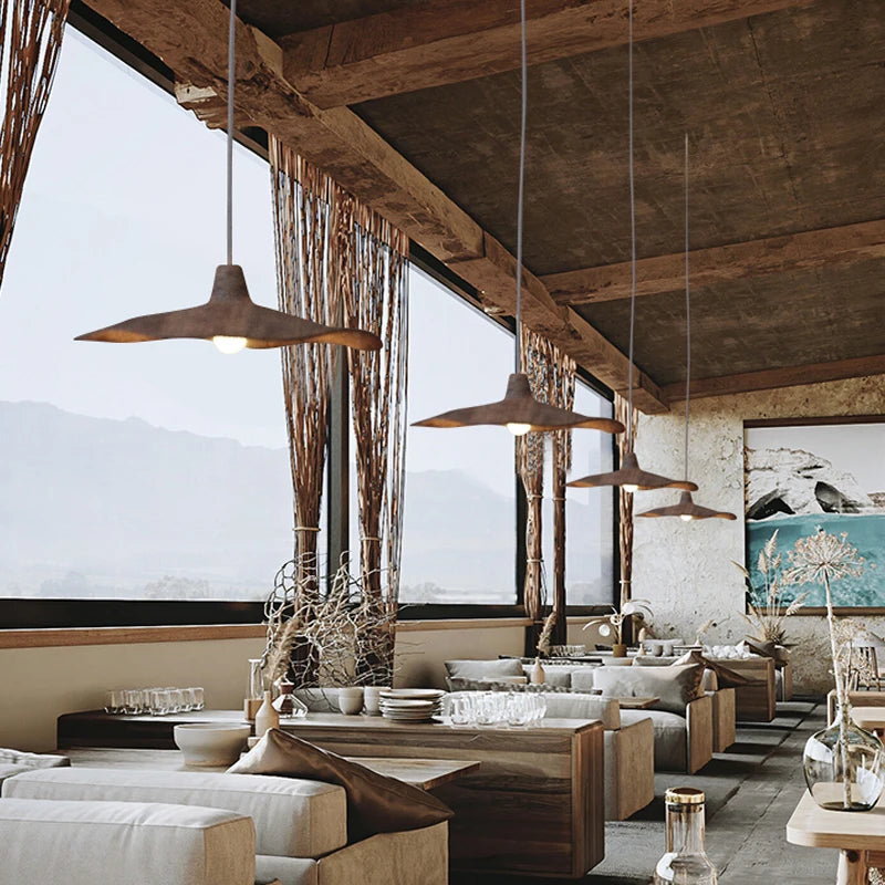 Wabi-sabi rustic pendant light
