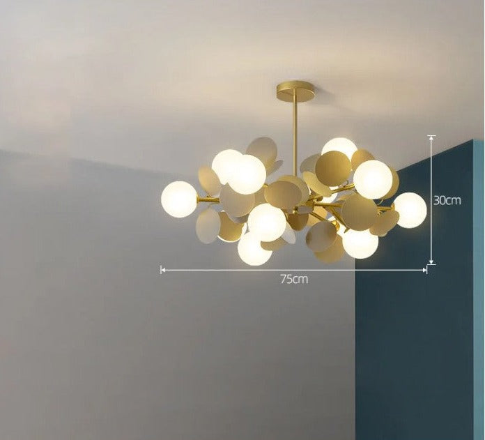 LUXE moderne glazen hanglamp met druivendesign