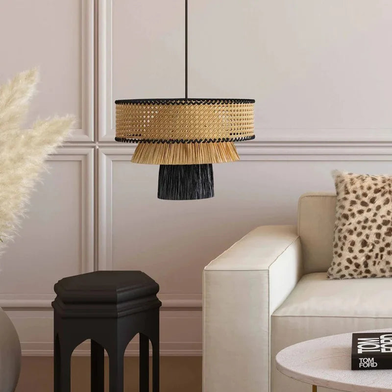 LUXELY nordic rattan pendant light