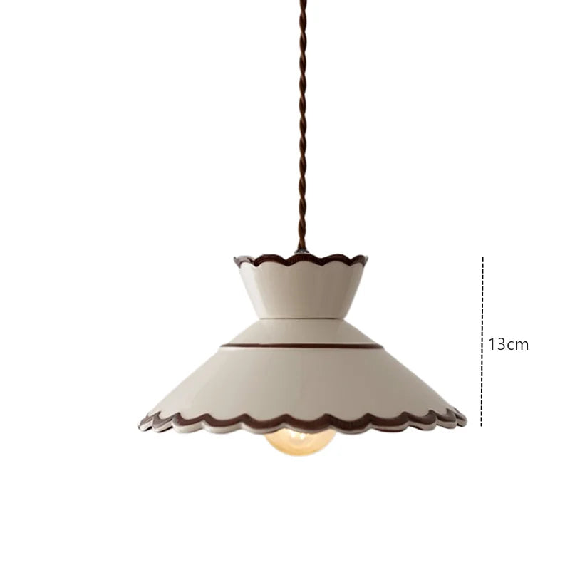 Vintage ceramic copper pendant lamp
