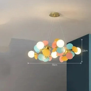 LUXE moderne glazen hanglamp met druivendesign
