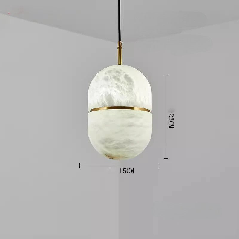 Lámpara colgante LED de mármol natural - Lámpara de techo contemporánea
